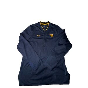 Nike West Virginia Mountaineers 1/4 Zip Shirt Mens Small Running Dri Fit WVU